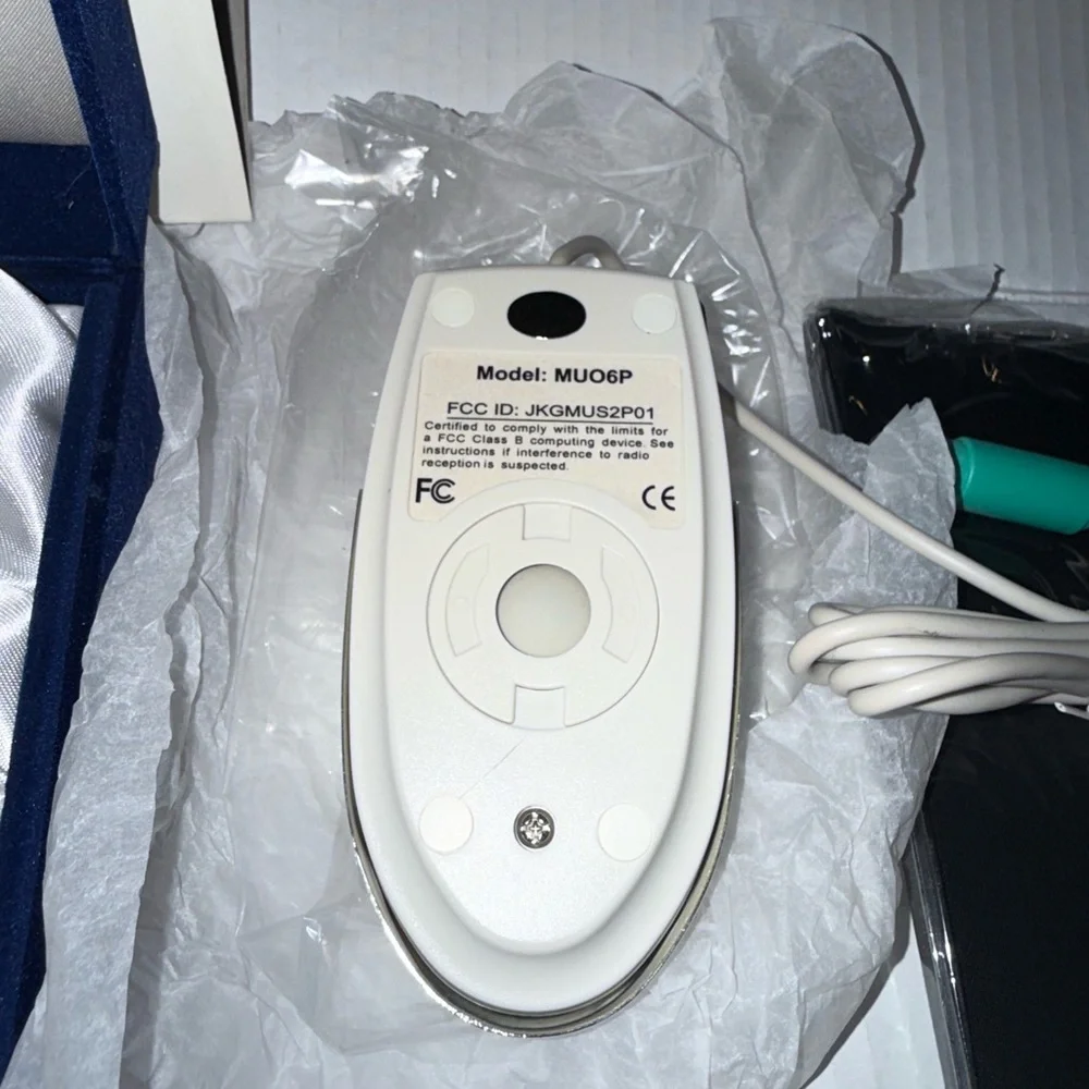 Wallace Silversmiths Silverplated Computer Mouse w/Blue Velvet Storage Box